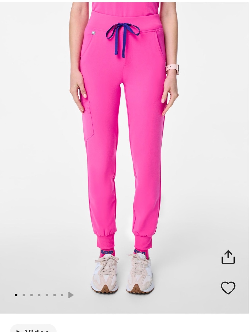 Figs Zamora High-Rise Jogger Scrub Pant - Rapid Response Pink XXSP
